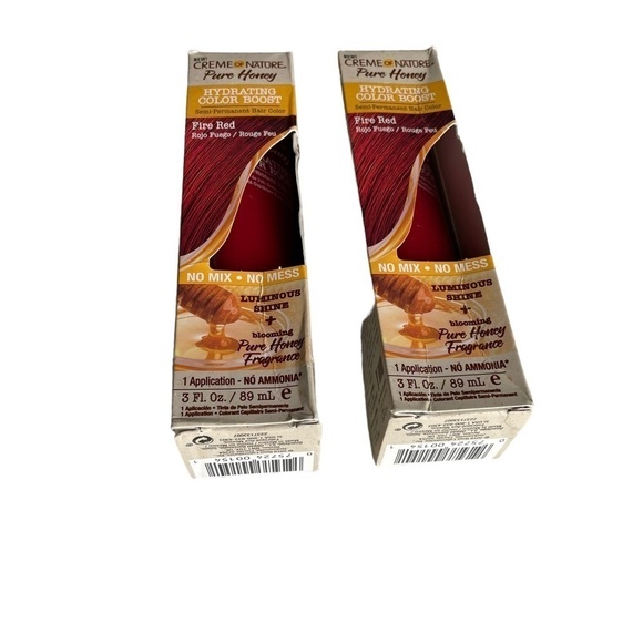 Crème of Nature Pure Honey Fire Red Hair Color Set of 2 New Semi Permanent Boost - Picture 5 of 9
